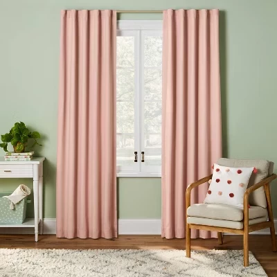 Детская затемняющая штора Pillowfort Twill, розовая