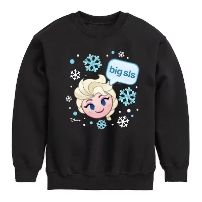Мальчиковый свитшот Disney Sis Big Elsa флисовый, черный