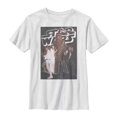 Boy's  Classic Movie Poster Scene T-Shirt white