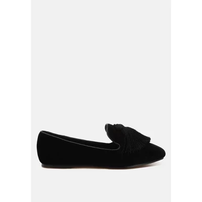 Женские лоферы Rag & Co. Tromso из бархата, черные