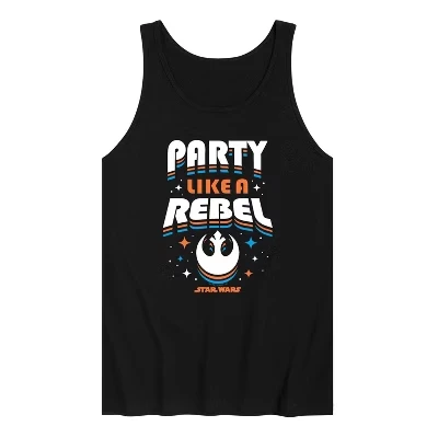 Men's -  - Party Like Rebel Graphic Tank Top black