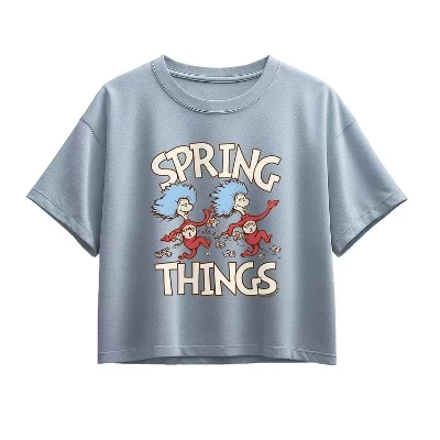 Футболка для девочек Dr. Seuss Spring Things, синяя
