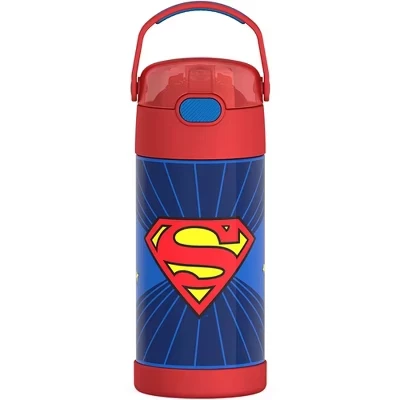12 унций. Детская бутылка для воды superman из нержавеющей стали с вакуумной изоляцией.
