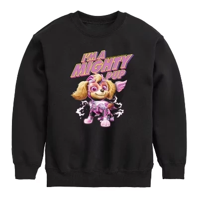 Флисовая толстовка с длинным рукавом для мальчиков - Paw Patrol - I'm A Mighty Pup с графическим рисунком, черная