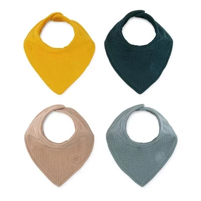 Муслиновые слюнявчики Parker Baby Co., 4 шт., бежевые