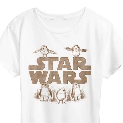 Women's -  - Porg Logo Short Sleeve Graphic T-Shirt white