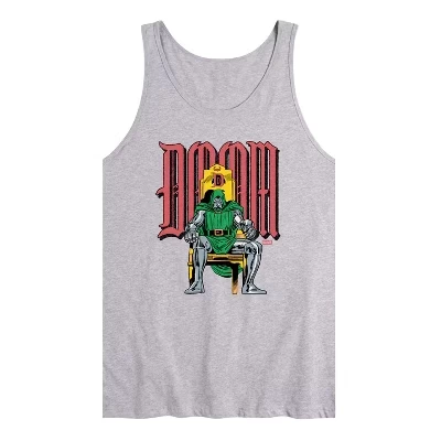 Мужская майка с графическим рисунком Doom Throne athletic heather