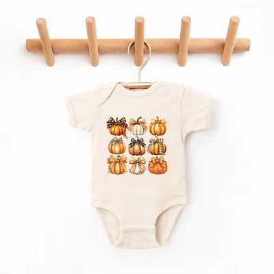 Детское боди Coquette Fall Pumpkin Chart из натуральной кожи