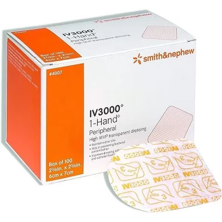 IV3000 Прозрачная клейкая повязка на 1 руку, 2 3/8 