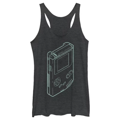 Женская майка Nintendo «Game Boy», чёрная