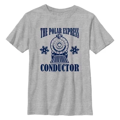 Футболка проводника поезда Polar Express для мальчика athletic heather