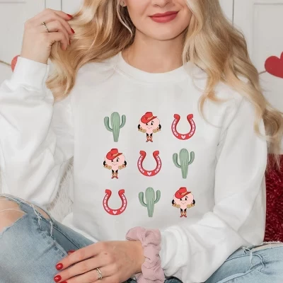 Толстовка Western Valentine Chart белого цвета