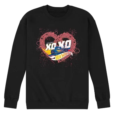 Мужской флисовый свитшот Hot Wheels XOXO Heart, черный