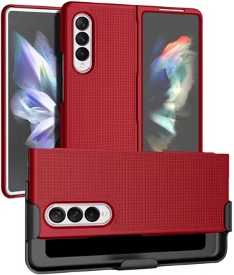 Чехол с кобурой Nakedcellphone для Samsung Galaxy Z Fold3 SM-F926, красный