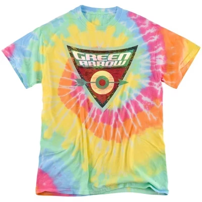 Мужская футболка Batman Bb Green Arrow Shield Tie Dye с принтом 