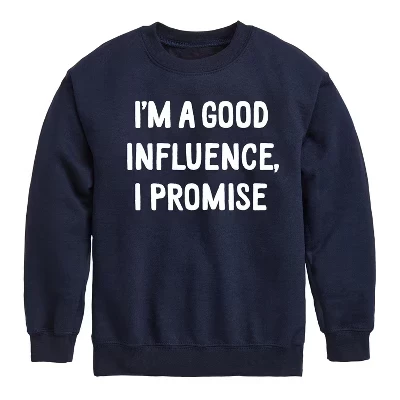 Флисовая толстовка с рождественским рисунком и длинным рукавом I'm a Good Influence