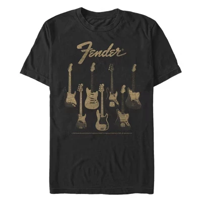 Мужская футболка Distressed Guitars Group черного цвета
