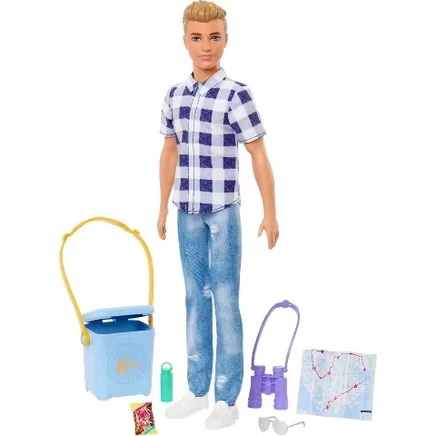 Кукла Barbie Кен для кемпинга, клетчатая рубашка
