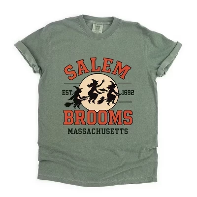 Футболка Salem Brooms из Массачусетса, окрашенная мхом для одежды