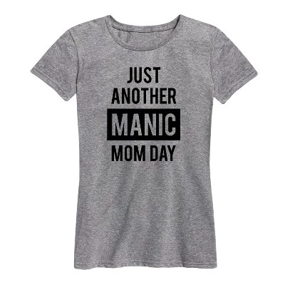 Женская футболка Instant Message «Manic Mom», меланж