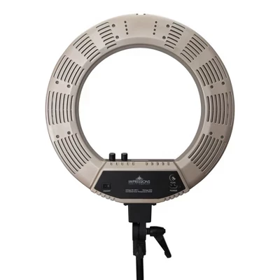 18-дюймовый студийный кольцевой светильник DuoTone LED с регулируемой подставкой, регулируемым освещением, креплением для телефона, чехлом для переноски, комплектом Creator Lighting Kit gold
