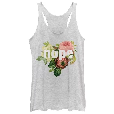 Женская майка Chin-Up Nope Flowers, белая