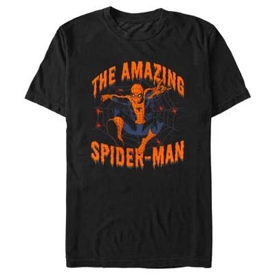 Мужская футболка Halloween The Amazing Spider-Man Web, черная