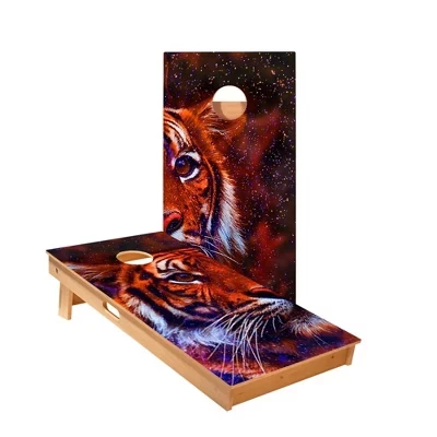 Доски Space Tiger Cornhole Boards | Включают в себя (2) доски, дополнительные сумки и аксессуары, а также чехол для переноски
