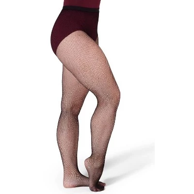 Женские сетчатые колготки Capezio со стразами, черные