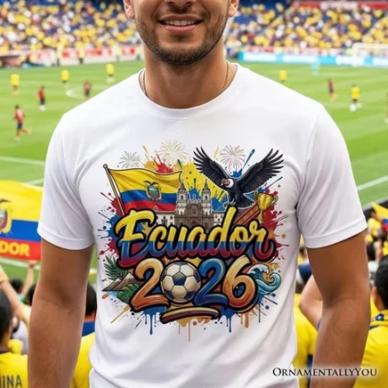 Футбольная футболка Ecuador 2026, Футболка для болельщиков | белый
