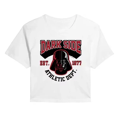 Женская - Спортивный отдел Darkside Укороченная футболка с рисунком белого цвета