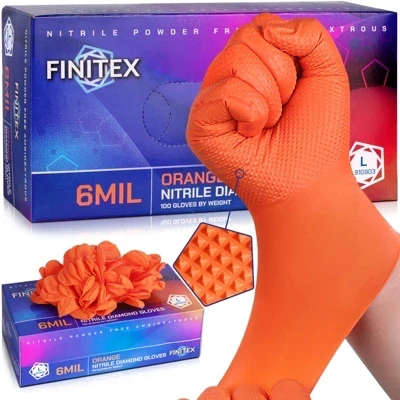 Нитриловые перчатки FINITEX 1000 шт, оранжевые