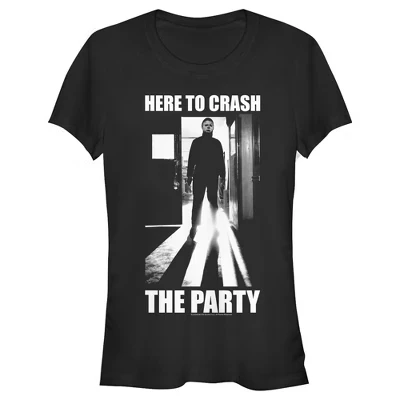 Женская футболка Juniors II Michael Myers Crash the Party черного цвета