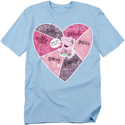 Men's  Valentine's Day Things That Fill My Heart T-Shirt light blue