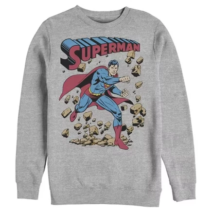 Мужской свитшот DC Comics Superman, серый меланж