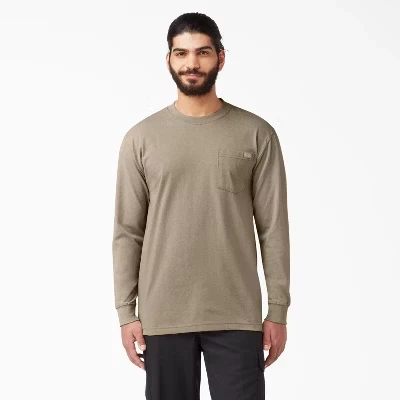 Футболка с круглым вырезом и длинным рукавом в тяжелом весе desert sand (ds)