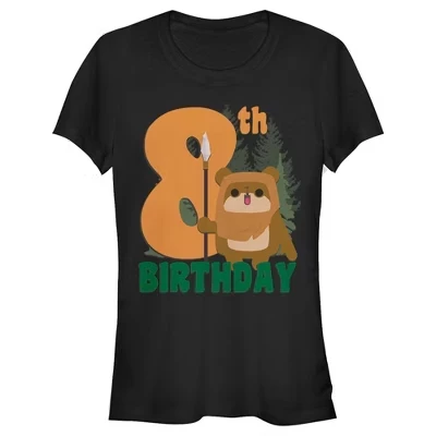 Футболка Junior's Ewok на 8-й день рождения, черная