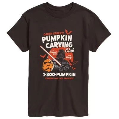 Мужская футболка с коротким рукавом Darth Vader's Pumpkin Carving Club с графическим принтом