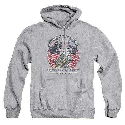 Мужская толстовка с капюшоном USA 250 Years of Liberty athletic heather