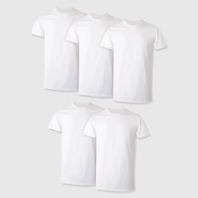 Мужская футболка с круглым вырезом и коротким рукавом 5pk - Белый