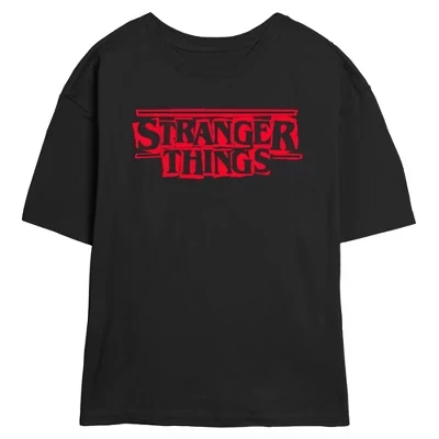 Футболка с логотипом Juniors Womens Stencil Classic Red черного цвета