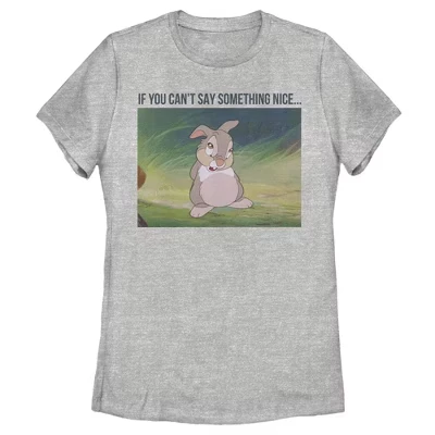 Женская футболка с цитатой Thumper athletic heather