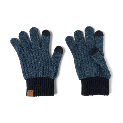 Детские перчатки Bonfire Gloves из трикотажа в рубчик для мальчиков и девочек синего цвета