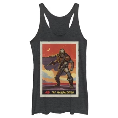 Женская майка The Mandalorian Trading Card Racerback на бретелях