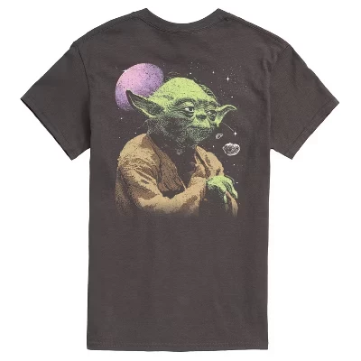 Мужская футболка с коротким рукавом Yoda Film Still и графическим рисунком цвета древесного угля