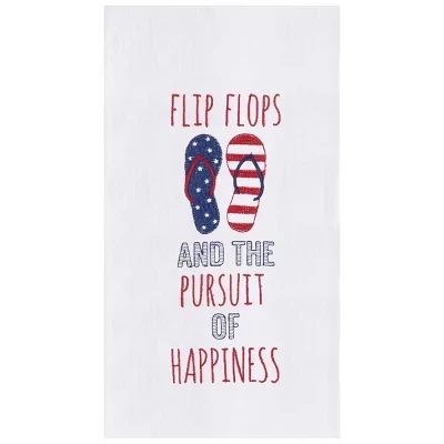 Кухонное полотенце C & F Home Flip Flops вышитое, хлопок