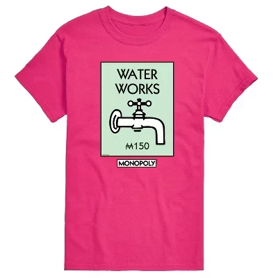 Мужская футболка Monopoly Waterworks с принтом, малиновая