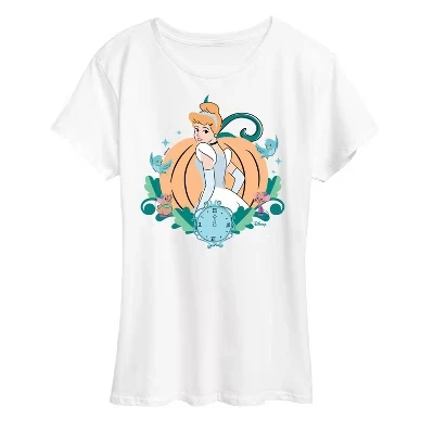 Женская футболка Cinderella Midnight с коротким рукавом и рисунком, белая