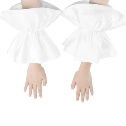 Женские перчатки до локтя Inspire Chic сатиновые, белые