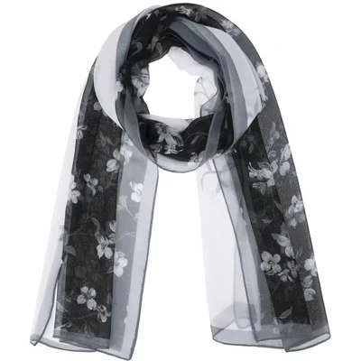 Women's Floral Lightweight Satin 50s Sunscreen Head Wrap Scarves for Summer 1 Pc style-6